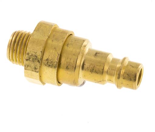 Messing DN 7,2 (Euro) Luftkupplungsstecker G 1/4 Zoll Außengewinde mit Rückschlagventil