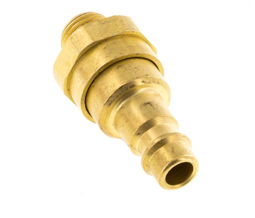 Messing DN 7,2 (Euro) Luftkupplungsstecker G 1/4 Zoll Außengewinde mit Rückschlagventil