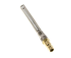 Messing DN 7,2 (Euro) Luftkupplungsstecker 8x10 mm Überwurfmutter Bend-Protect mit Rückschlagventil