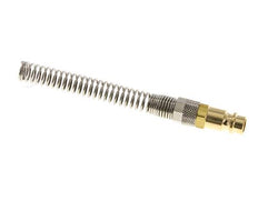 Messing DN 7,2 (Euro) Luftkupplungsstecker 8x10 mm Überwurfmutter Bend-Protect mit Rückschlagventil