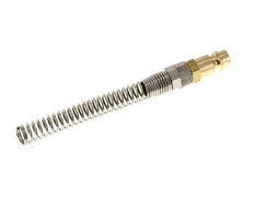Messing DN 7,2 (Euro) Luftkupplungsstecker 8x10 mm Überwurfmutter Bend-Protect mit Rückschlagventil
