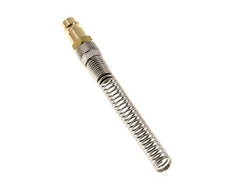 Messing DN 7,2 (Euro) Luftkupplungsstecker 8x10 mm Überwurfmutter Bend-Protect mit Rückschlagventil