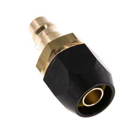 Messing DN 7,2 (Euro) Luftkupplungsstecker 10x16 mm Überwurfmutter