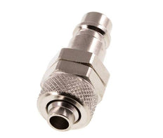 Messing vernickelt DN 7,2 (Euro) Luftkupplungsstecker 8x10 mm Überwurfmutter [2 Stück]