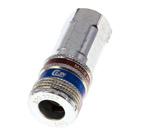 Stahl/Messing DN 7,6 (7,2 Euro) Sicherheitsluftkupplung Muffe G 1/4 Zoll Innengewinde