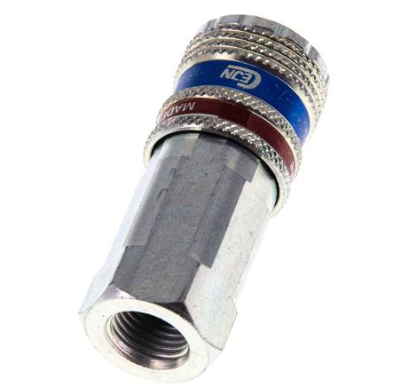 Stahl/Messing DN 7,6 (7,2 Euro) Sicherheitsluftkupplung Muffe G 1/4 Zoll Innengewinde