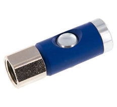 Sicherheits-Luftkupplungsmuffe aus gehärtetem Stahl DN 7.4 mit Druckknopf G 1/2 Zoll Innengewinde