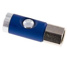 Sicherheits-Luftkupplungsmuffe aus gehärtetem Stahl DN 7.4 mit Druckknopf G 1/2 Zoll Innengewinde