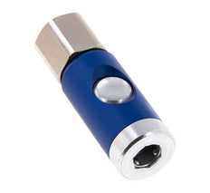 Sicherheits-Luftkupplungsmuffe aus gehärtetem Stahl DN 7.4 mit Druckknopf G 1/2 Zoll Innengewinde