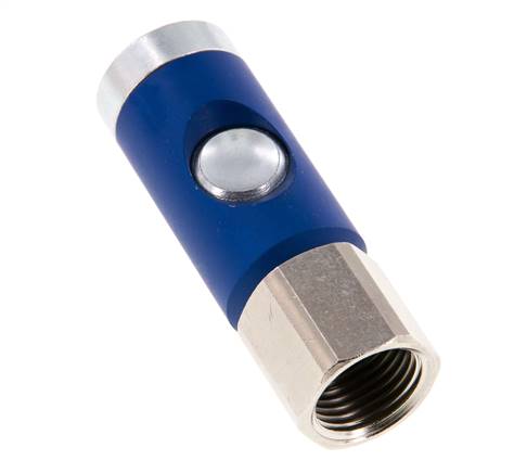 Sicherheits-Luftkupplungsmuffe aus gehärtetem Stahl DN 7.4 mit Druckknopf G 1/2 Zoll Innengewinde