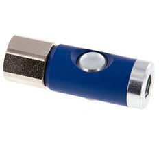 Sicherheits-Luftkupplungsmuffe aus gehärtetem Stahl DN 7.4 mit Druckknopf G 1/2 Zoll Innengewinde