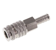 Edelstahl DN 7,8 Luftkupplungsmuffe 10 mm Schlauchsäule Doppelabsperrung