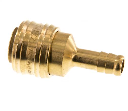 Messing DN 7,2 (Euro) Luftkupplungsmuffe 9 mm Schlauchsäule Doppelabsperrung