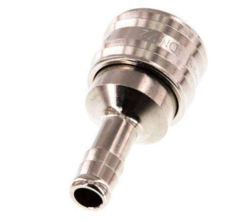 Messing vernickelt DN 7,2 (Euro) Luftkupplungsmuffe 9 mm Schlauchsäule
