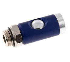 Gehärteter Stahl DN 7.4 Sicherheits-Luftkupplungsmuffe mit Druckknopf G 1/2 Zoll Außengewinde