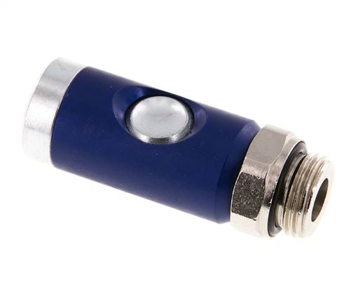 Gehärteter Stahl DN 7.4 Sicherheits-Luftkupplungsmuffe mit Druckknopf G 1/2 Zoll Außengewinde