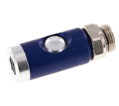 Gehärteter Stahl DN 7.4 Sicherheits-Luftkupplungsmuffe mit Druckknopf G 1/2 Zoll Außengewinde