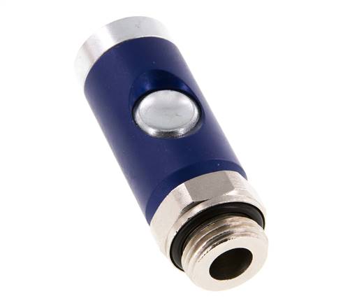 Gehärteter Stahl DN 7.4 Sicherheits-Luftkupplungsmuffe mit Druckknopf G 1/2 Zoll Außengewinde