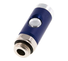 Gehärteter Stahl DN 7.4 Sicherheits-Luftkupplungsmuffe mit Druckknopf G 1/2 Zoll Außengewinde