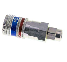 Stahl/Messing DN 7,6 (7,2 Euro) Sicherheitsluftkupplung Muffe 5x8 mm (streamline) Überwurfmutter