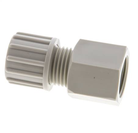 10x8mm & G3/8'' PP Druckverschraubung mit Innengewinde 10 bar