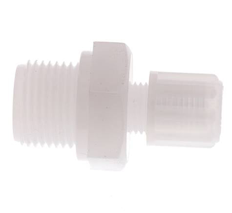 6x4mm & G3/8'' PVDF Druckverschraubung mit Außengewinde 10 bar