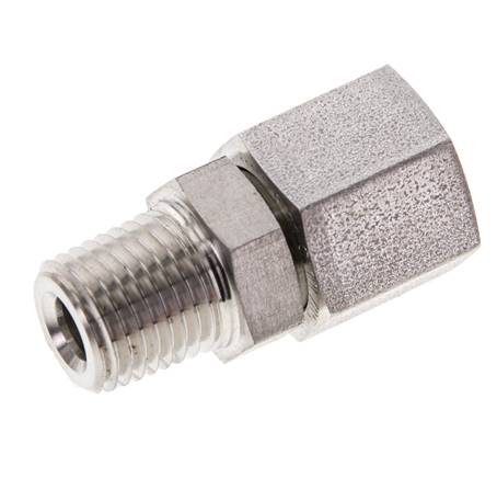 8S & 1/4'' NPT Edelstahl-Drehgelenk mit Außengewinde 630 bar FKM O-Ring-Dichtkonus Einstellbar ISO 8434-1