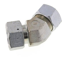 30S Verzinkter Stahl 45 Grad Schneidverschraubung mit Drehgelenk 400 bar NBR O-Ring Dichtungskonus Einstellbar ISO 8434-1