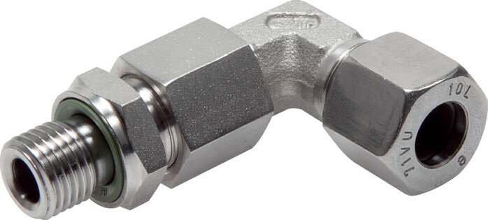 42L & G1-1/2''-Edelstahl-Winkelverschraubung mit Außengewinde 160 bar einstellbar ISO 8434-1