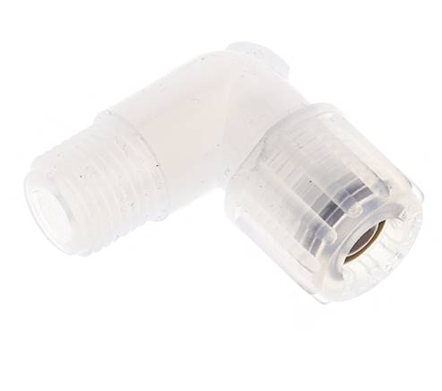 8x6mm & G1/4'' PFA-Winkelverschraubung mit Außengewinde 10 bar