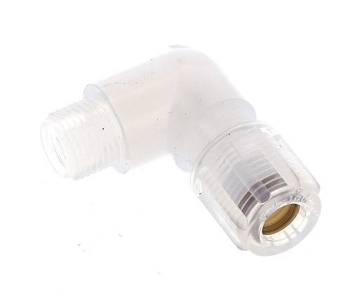 6x4mm & G1/8'' PFA-Winkelverschraubung mit Außengewinde 10 bar