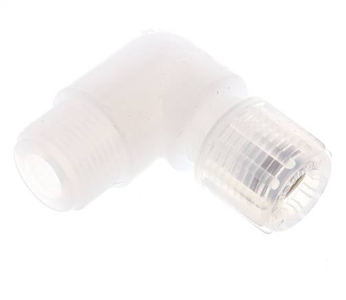 8x6mm & G3/8'' PFA-Winkelverschraubung mit Außengewinde 10 bar