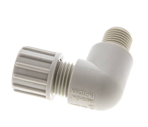 10x8mm & G1/4'' PP-Kompressionsverschraubung mit Außengewinde 10 bar