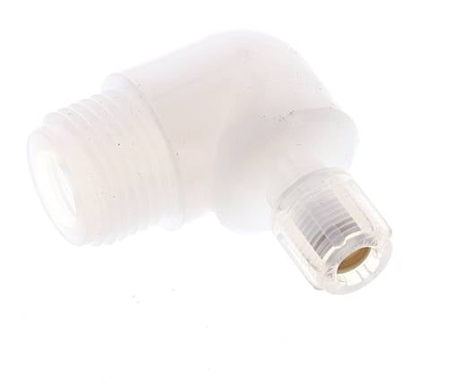 6x4mm & G1/2'' PFA-Winkelverschraubung mit Außengewinde 10 bar