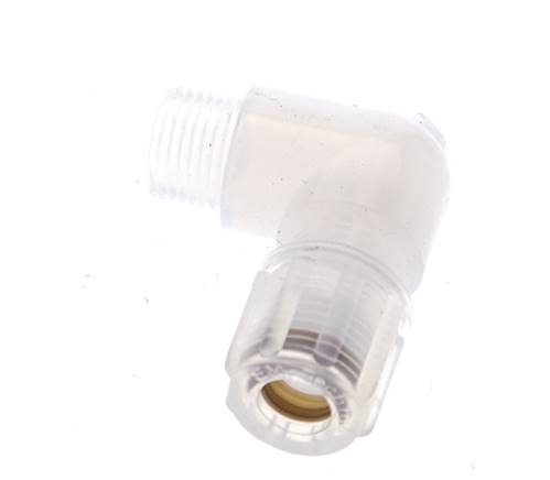 6x4mm & G1/8'' PFA-Winkelverschraubung mit Außengewinde 10 bar
