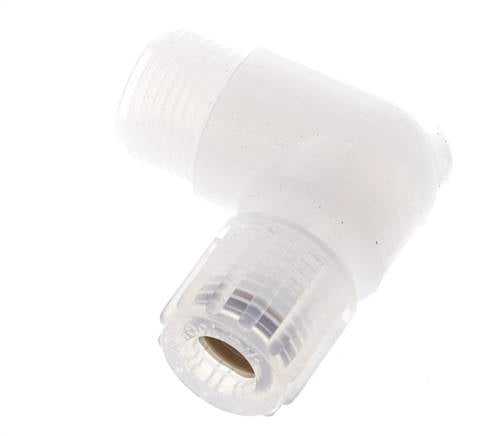 8x6mm & G3/8'' PFA-Winkelverschraubung mit Außengewinde 10 bar