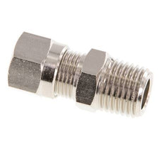 6LL & R1/4'' Vernickeltes Messing Gerade Schneidverschraubung mit Außengewinde 100 bar ISO 8434-1 [2 Stück]