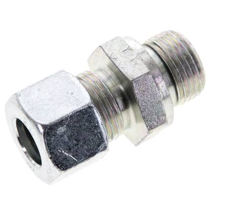 12L & M18x1,5 Verzinkter Stahl Geradeschneidende Verschraubung mit Außengewinde 315 bar NBR ISO 8434-1