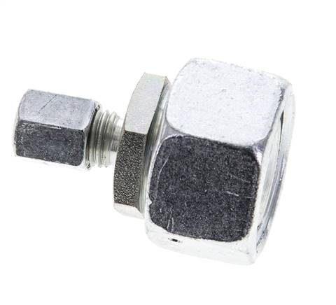 6L & 22L Verzinkter Stahl Gerade Schneidverschraubung mit Drehgelenk 160 bar NBR O-Ring Dichtungskonus ISO 8434-1