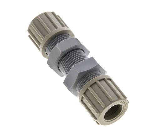 14x12mm PA Gerade Kompressionsverschraubung Bulkhead 10 bar