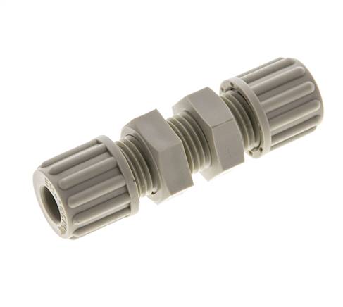 8X6Mm PP Gerade Klemmringverschraubung Durchgang 10 Bar