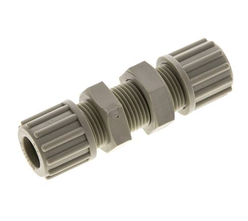 12x10mm PP Gerade Kompressionsverschraubung Schottwand 10 bar