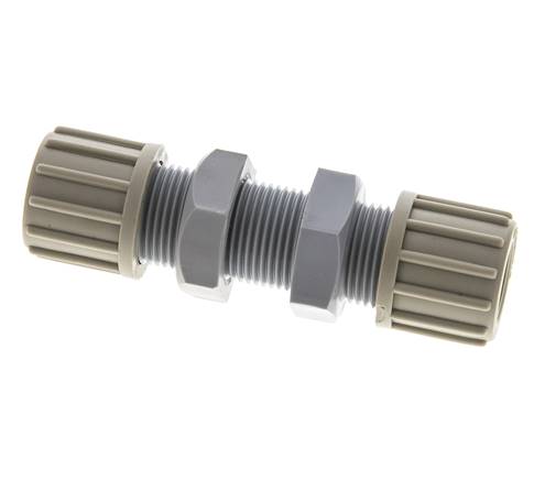 14x12mm PA Gerade Kompressionsverschraubung Bulkhead 10 bar
