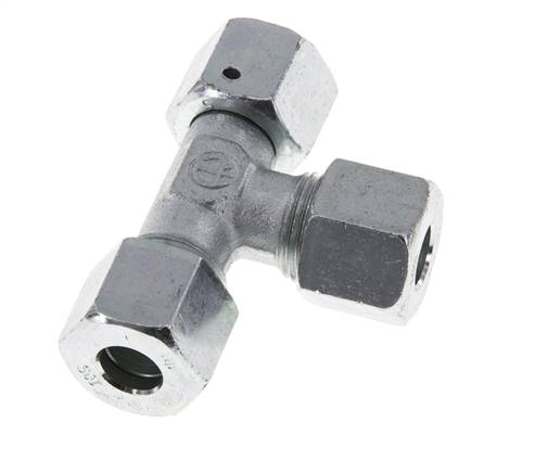 10S Verzinkter Stahl Rechter Winkel T Stück Schneid Fitting Mit Drehbar 630 Bar NBR Einstellbar ISO 8434-1