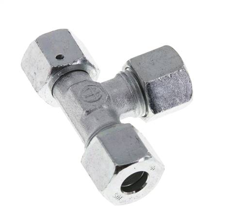 10S Verzinkter Stahl Rechter Winkel T Stück Schneid Fitting Mit Drehbar 630 Bar NBR Einstellbar ISO 8434-1