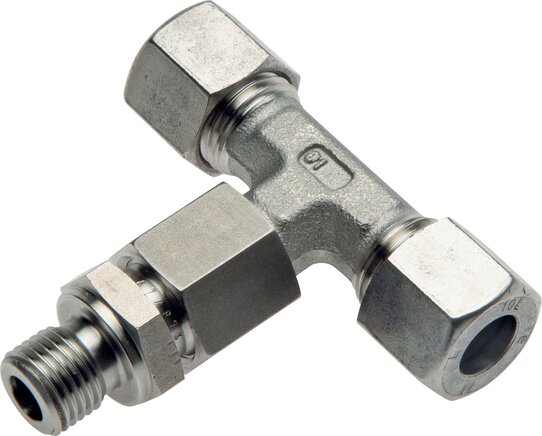 30S & G1-1/4'' T-Stück aus Edelstahl mit Außengewinde, 400 bar, einstellbar ISO 8434-1