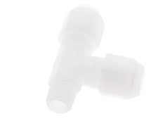 8x10mm & R1/4'' PP rechtwinklige T-Schlauchverschraubung mit Außengewinde 10bar/145psi [2 Stück]