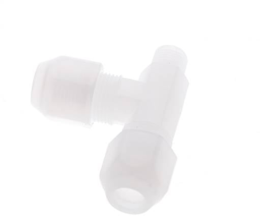 6x8mm & R1/8'' PP rechtwinklige T-Schlauchverschraubung mit Außengewinde 10bar/145psi [2 Stück]
