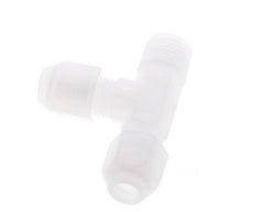 4x6mm & R1/4'' PP rechtwinklige T-Schlauchverschraubung mit Außengewinde 10bar/145psi [2 Stück]