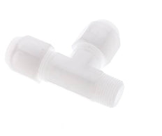 10x12mm & R3/8'' PP rechtwinklige T-Schlauchverschraubung mit Außengewinde 10bar/145psi
